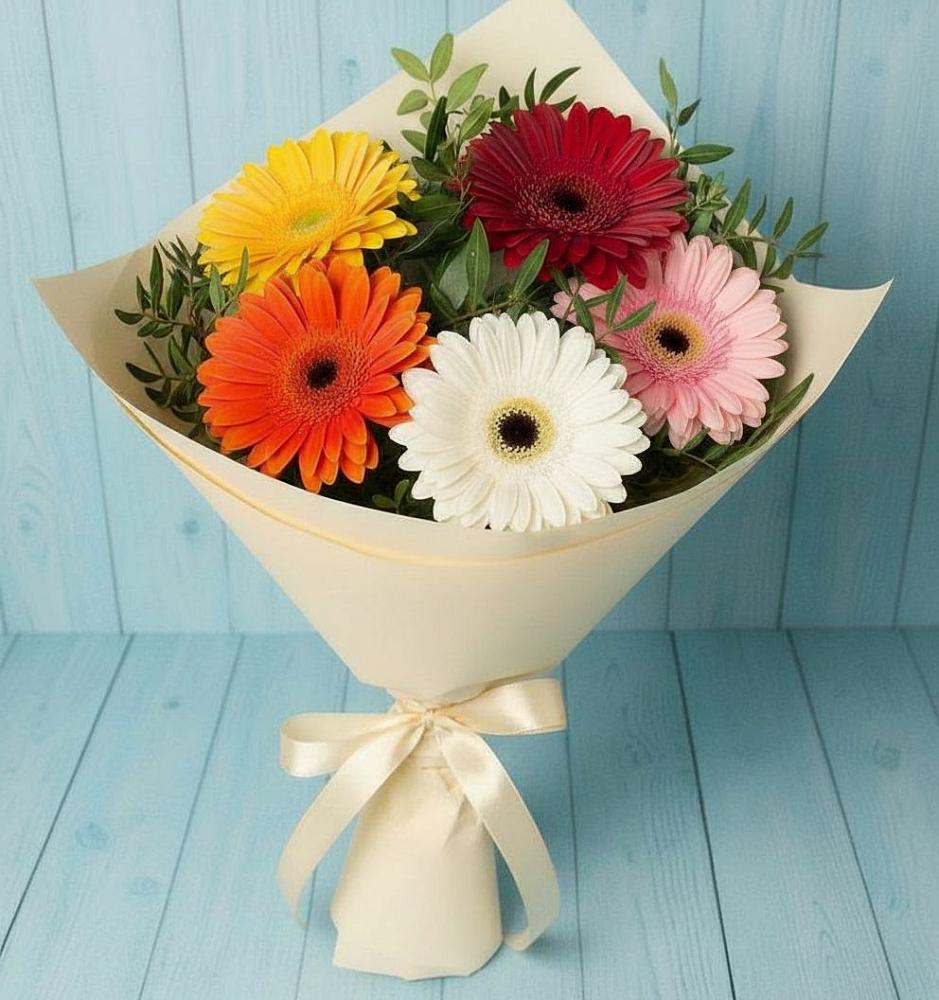 Букет праздник в Житнево Букет цветов из: Герберы в Житнево