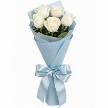 5 Белых роз Проуд в Житнево Букет 5 Белых роз Проуд в Житнево