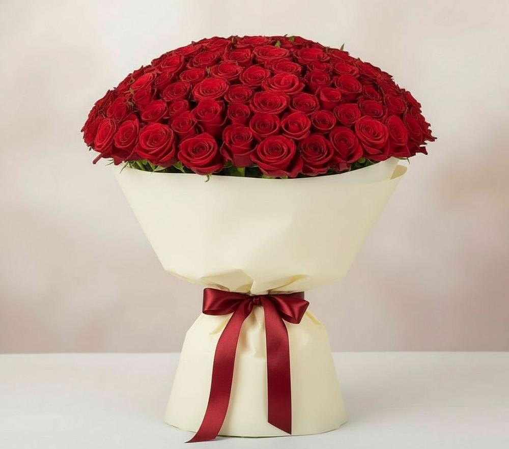 Букет 101 Красная роза Милано в Житнево