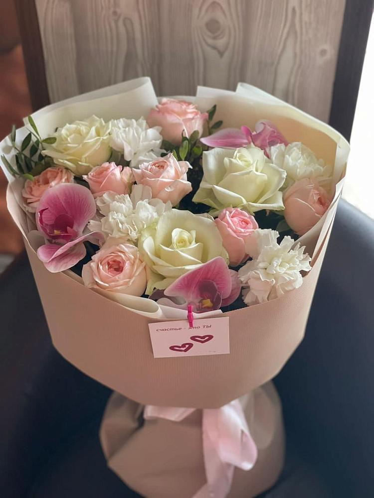 Букет цветов из: Орхидеи, Розы и Гвоздики в Житнево