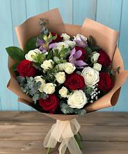 Букет цветов из:  Розы и Альстромерии в Житнево