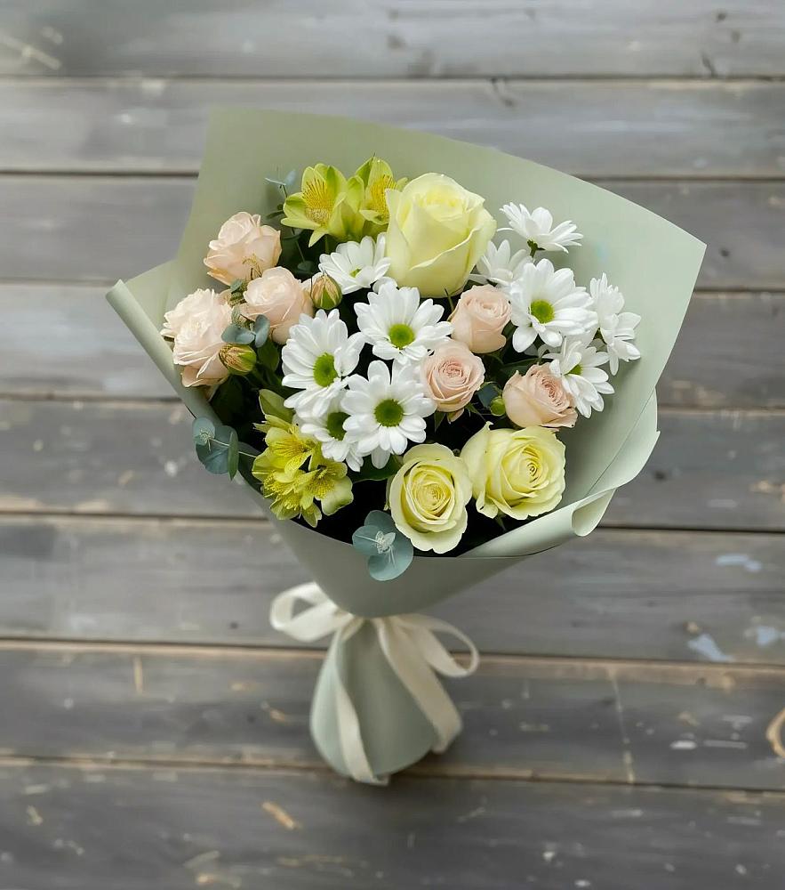 Букет цветов из: Альстромерии, Розы и Хризантемы в Житнево