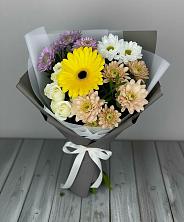 Букет цветов из:  Розы, Герберы и Хризантемы в Житнево