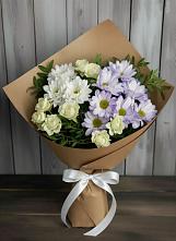 Букет цветов из:  Хризантемы и Розы #REPLACE_PRED# Житнево