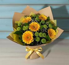 Букет цветов из:  Герберы и Хризантемы в Житнево