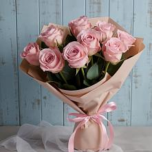 9 розовых роз в Житнево Букет цветов из:  Розы в Житнево