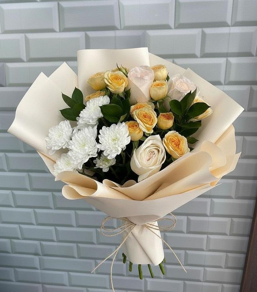 Букет цветов из: Розы и Хризантемы в Житнево