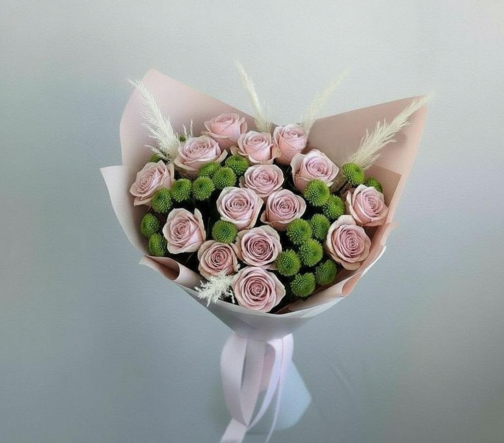 Букет цветов из: Розы и Хризантемы в Житнево