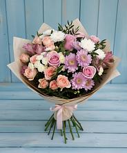 Букет цветов из:  Хризантемы, Розы и Альстромерии #REPLACE_PRED# Житнево