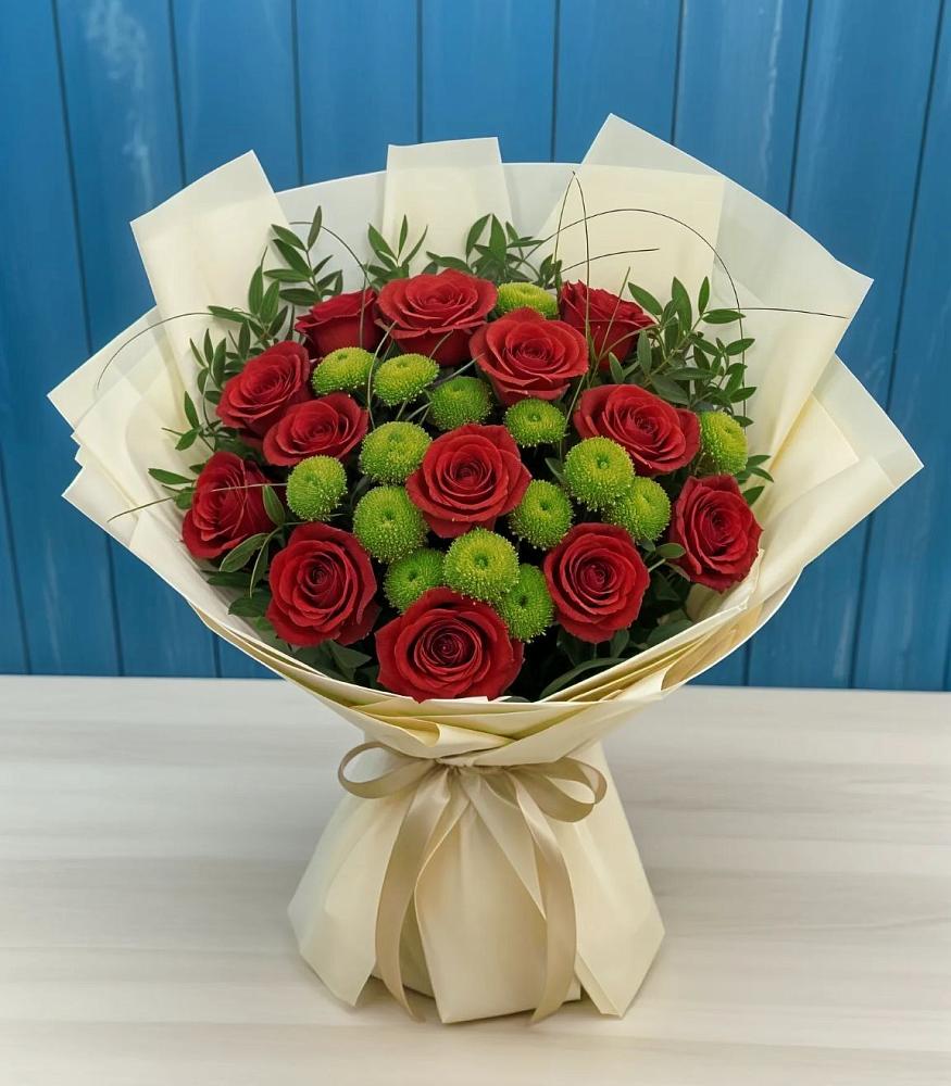 Букет цветов из: Розы и Хризантемы в Житнево